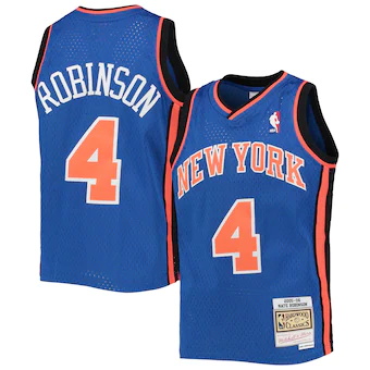 youth mitchell and ness nate robinson blue new york knicks-496